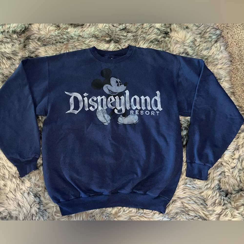 Disneyland Resort Mickey Mouse Blue Sweatshirt Size Medium